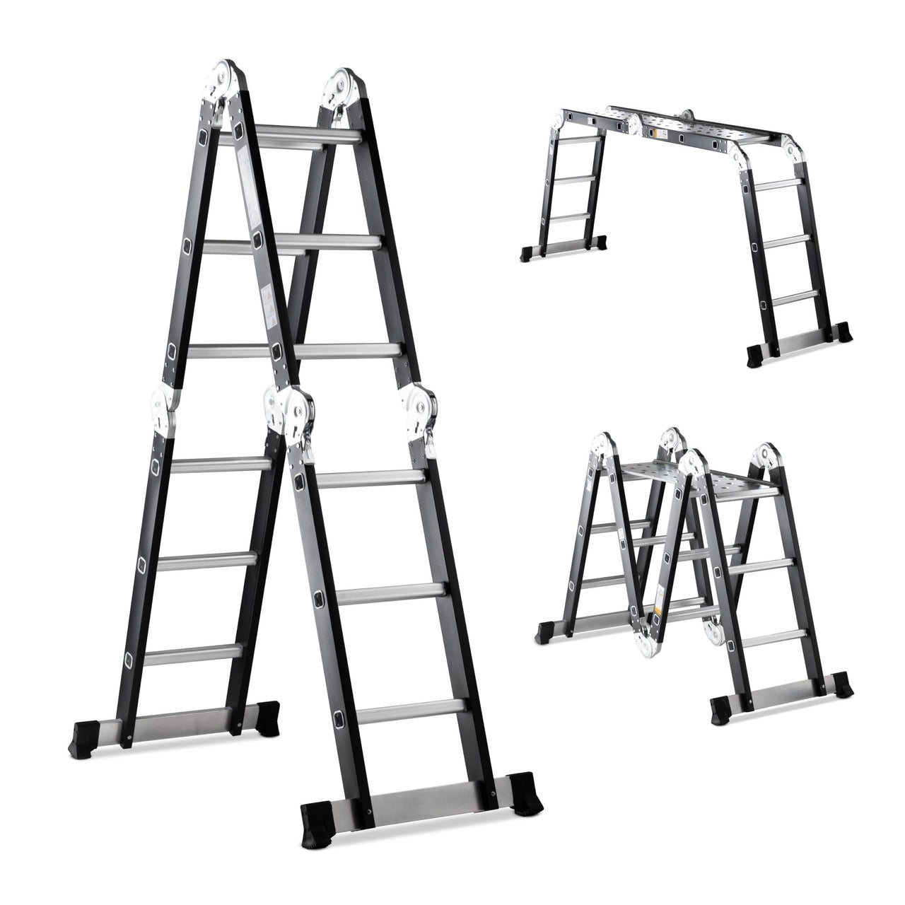 Escalera Multiposición 12 Peldaños de Acero 3.5 Metros
