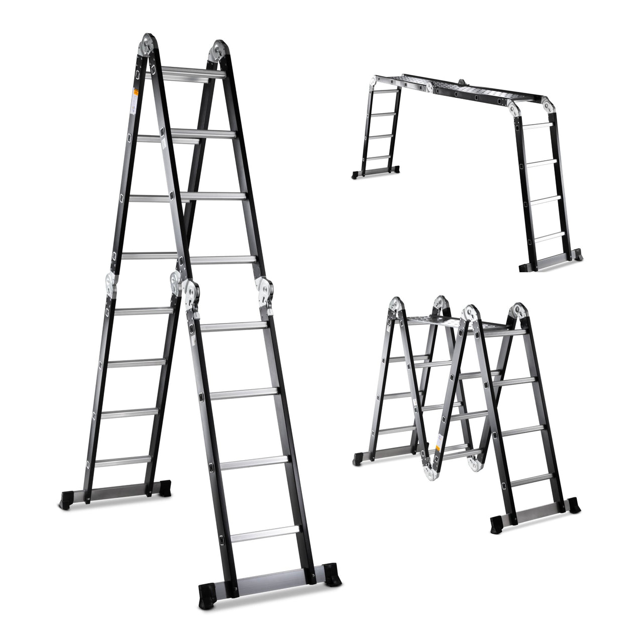 Escalera Multiposición 16 Peldaños de Acero 4.5 Metros