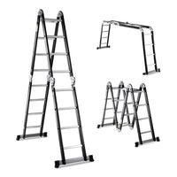Thumbnail for Escalera Multiposición 16 Peldaños de Acero 4.5 Metros