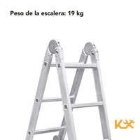 Thumbnail for Escalera Multiposiciones De Aluminio 4.5 Metros 16 Peldaños