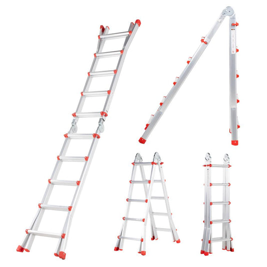 Escalera Plegable De Aluminio 5M Telescopica MultiposicionesKMELG5