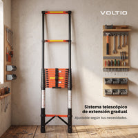 Thumbnail for Escalera Telescópica Acero de Carbono 4.7 M 12 Peldaños