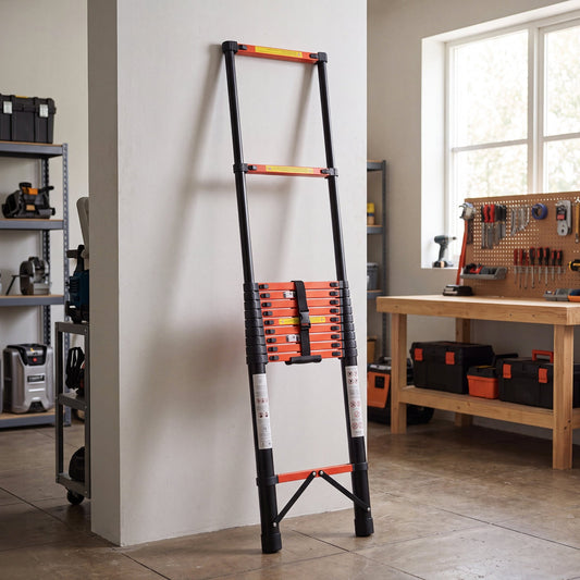 Escalera Telescópica Acero de Carbono 4.7 M 12 PeldañosVOET50