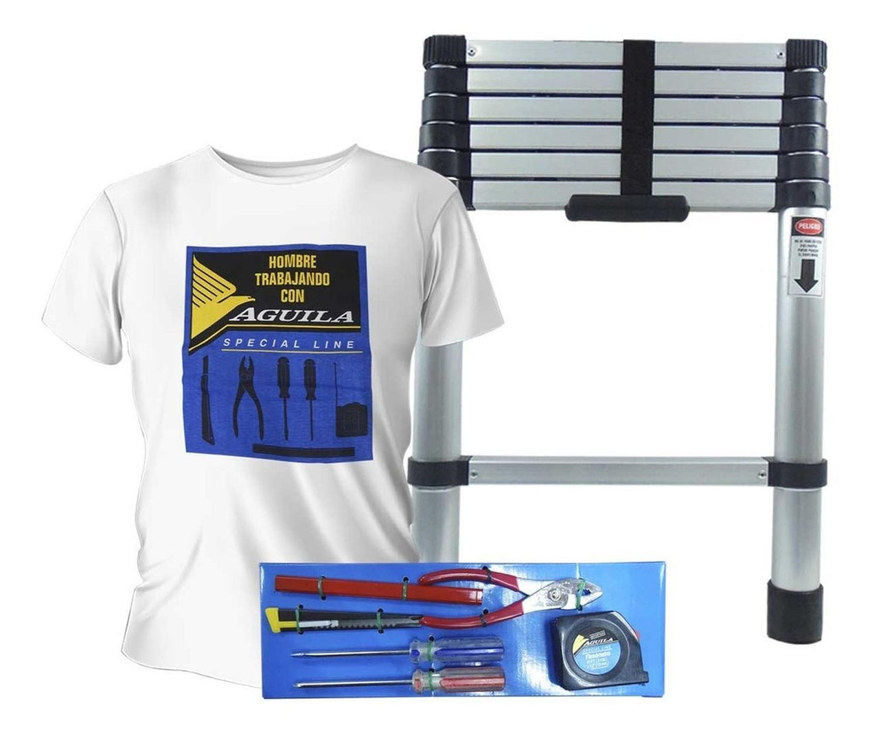 Escalera Telescopica Retractil 7 Escalones 2 Metro + Regalo