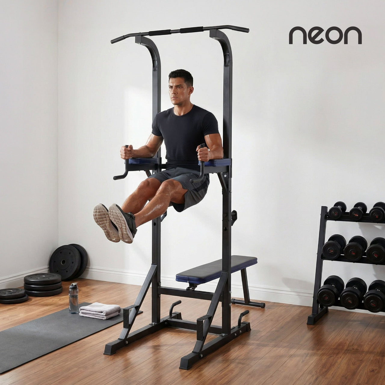 Estación Dominadas Banco Ejercicio Musculación Fitness Gym