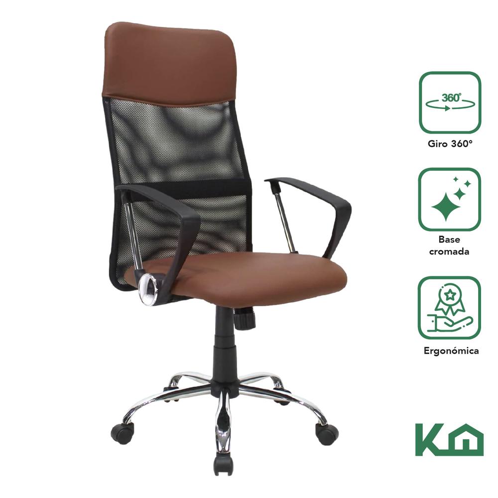 Set Mesa Escritorio + Silla Ejecutiva Mesch Pcv Kit Oficina