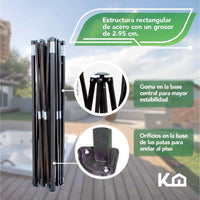 Thumbnail for Toldo Carpa Plegable Lona 3x3 M Con Pared Transparente Bolsa