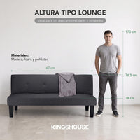 Thumbnail for Sofá Cama Individual Reclinable Plegable de 3 Plazas