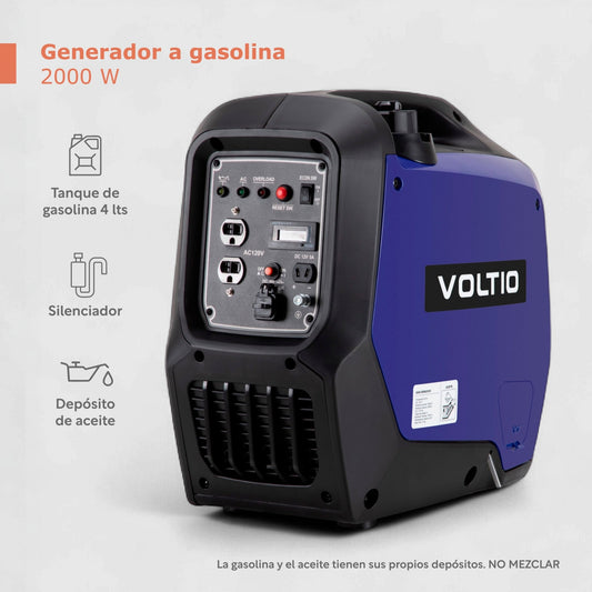 Generador Inverter de Corriente Eléctrica a Gasolina 2000 WGAS - GEN2000