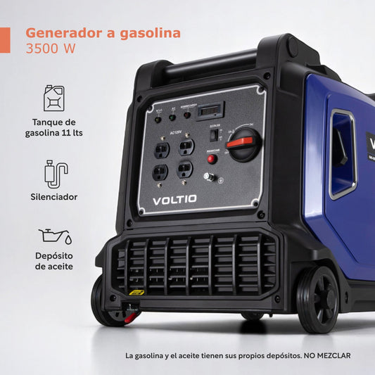Generador Inverter de Corriente Eléctrica a Gasolina 3500 WGAS - GEN3500