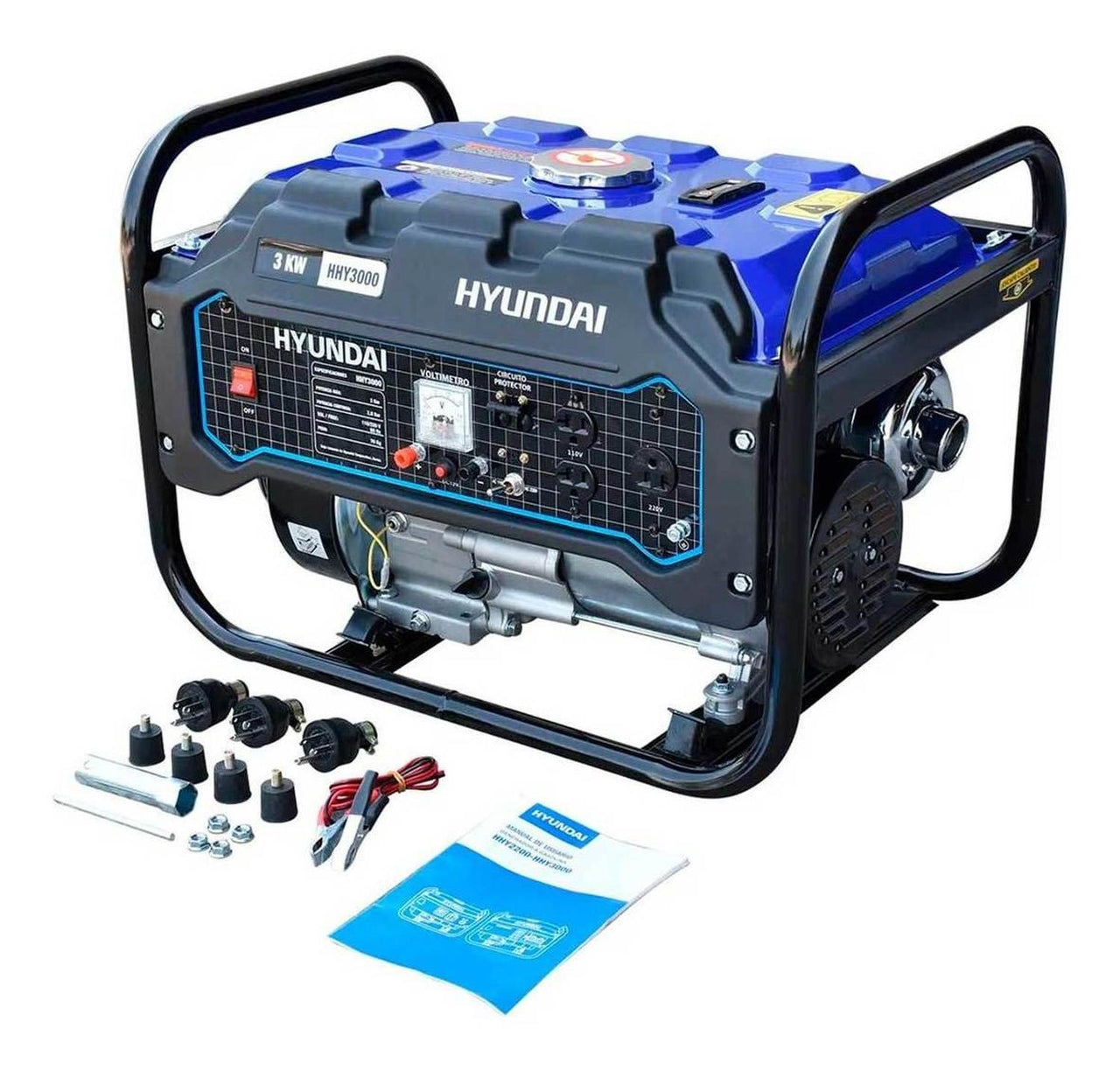 Generador Portatil 3000W Bifasico 110V/220V HHY3000 Hyundai