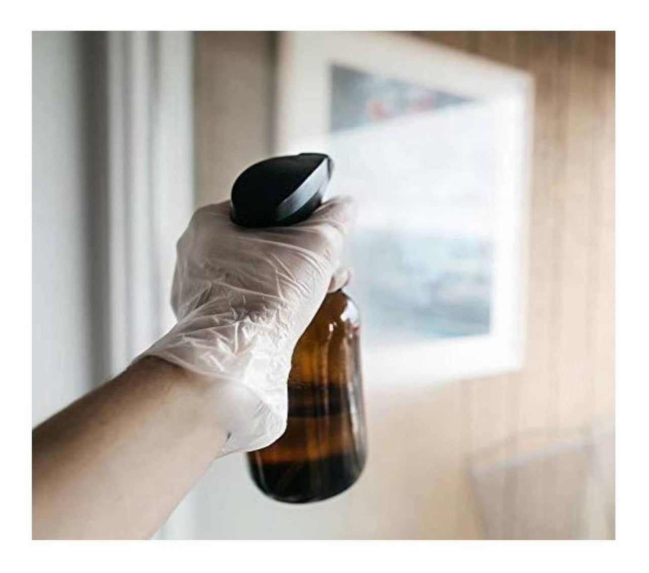 Guante Mediano de Vinil Ambidiestro Con Talco Splash Caja 100 Piezas 1444-M Lobo