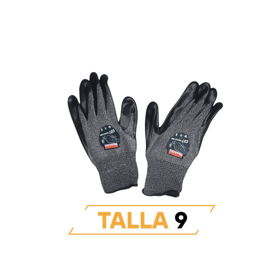 Guantes Anticorte 3 Pares Talla 9 Trabajo Industrial MakitaGUANTES-CORTE9-3