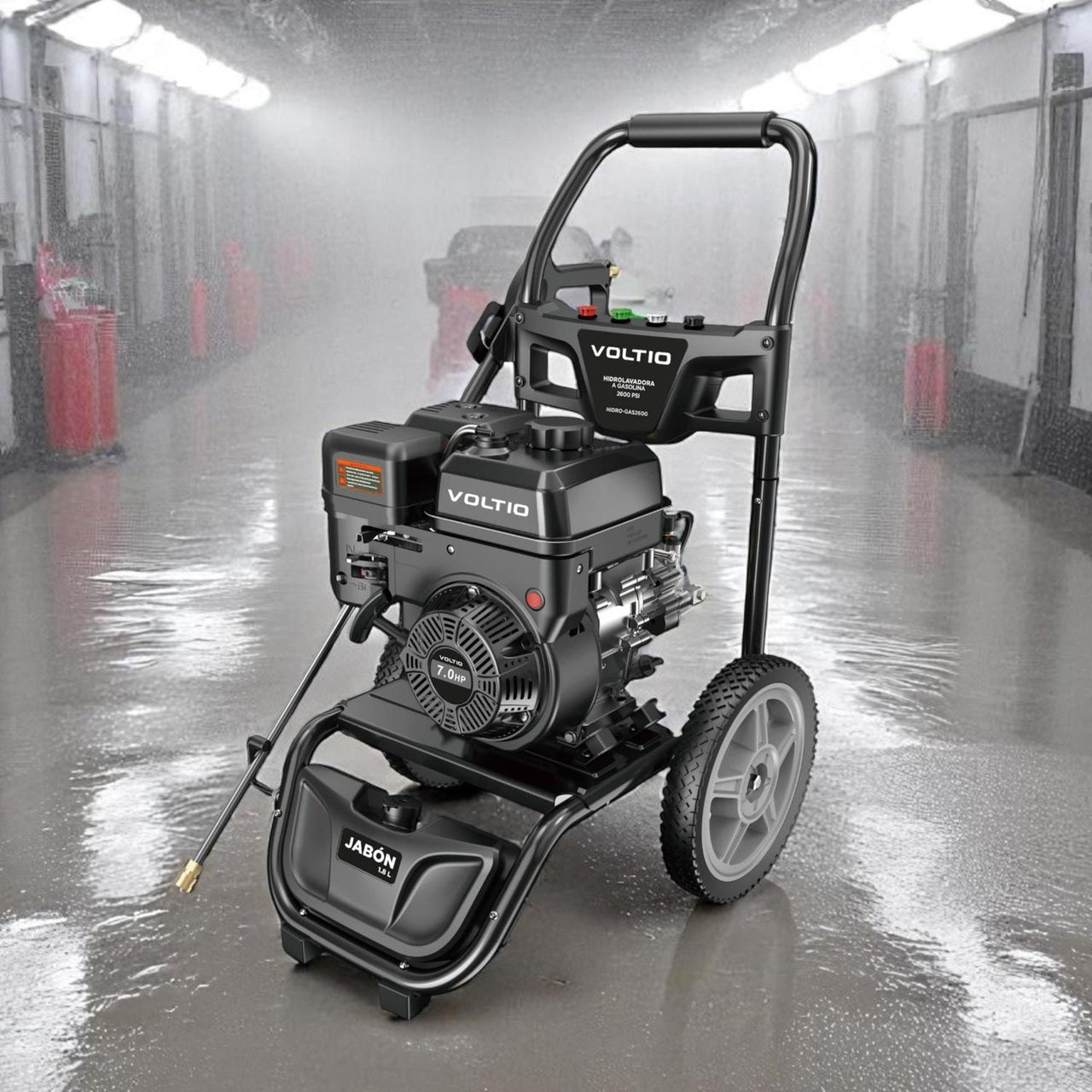 Hidrolavadora a Gasolina 2600 W Motor 7.0 Caballos de Fuerza