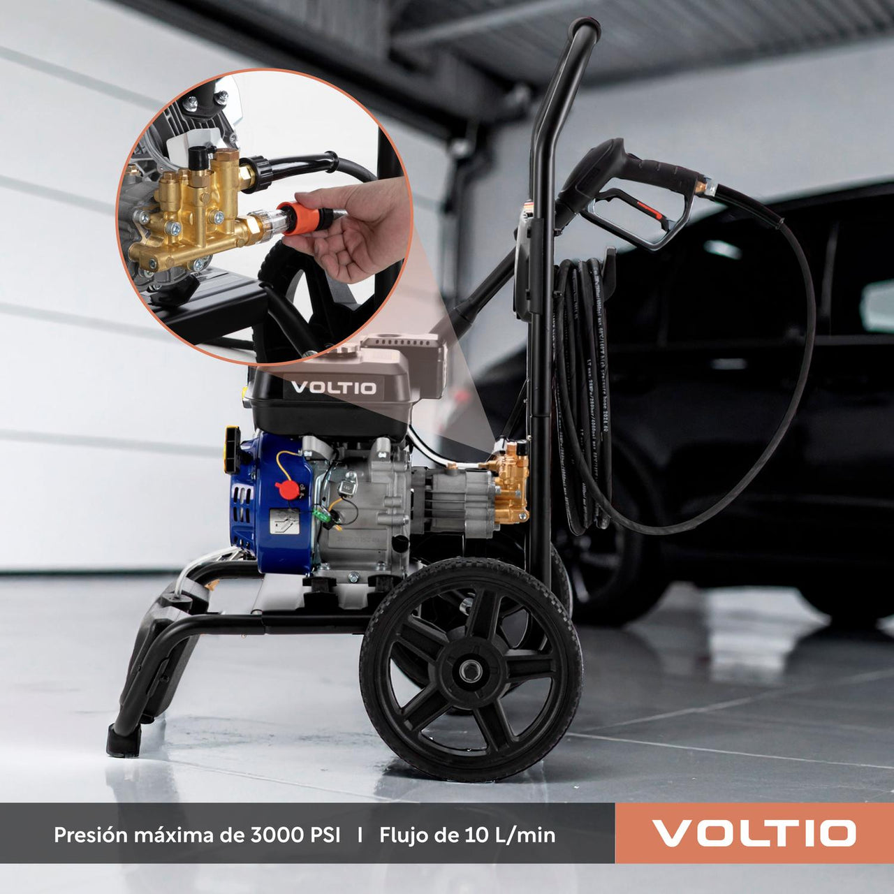 Hidrolavadora a Gasolina 3200 W Motor 7.0 Caballos de Fuerza