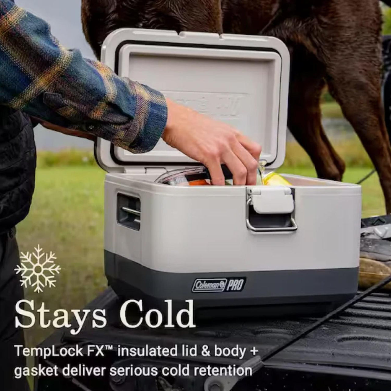 Hielera Rigida Pro 9qt Beige con Gris Coleman