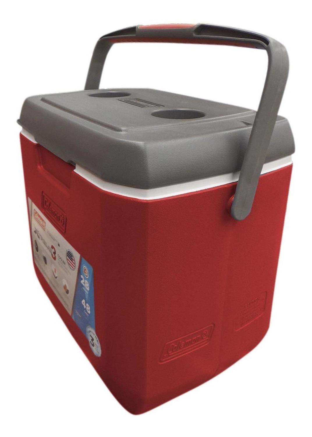 Hielera Xtreme 28 Qt 36 Latas Portavasos Roja Playa Coleman
