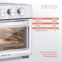Thumbnail for Horno con Freidora de Aire 25 L Rostizador Multifunción