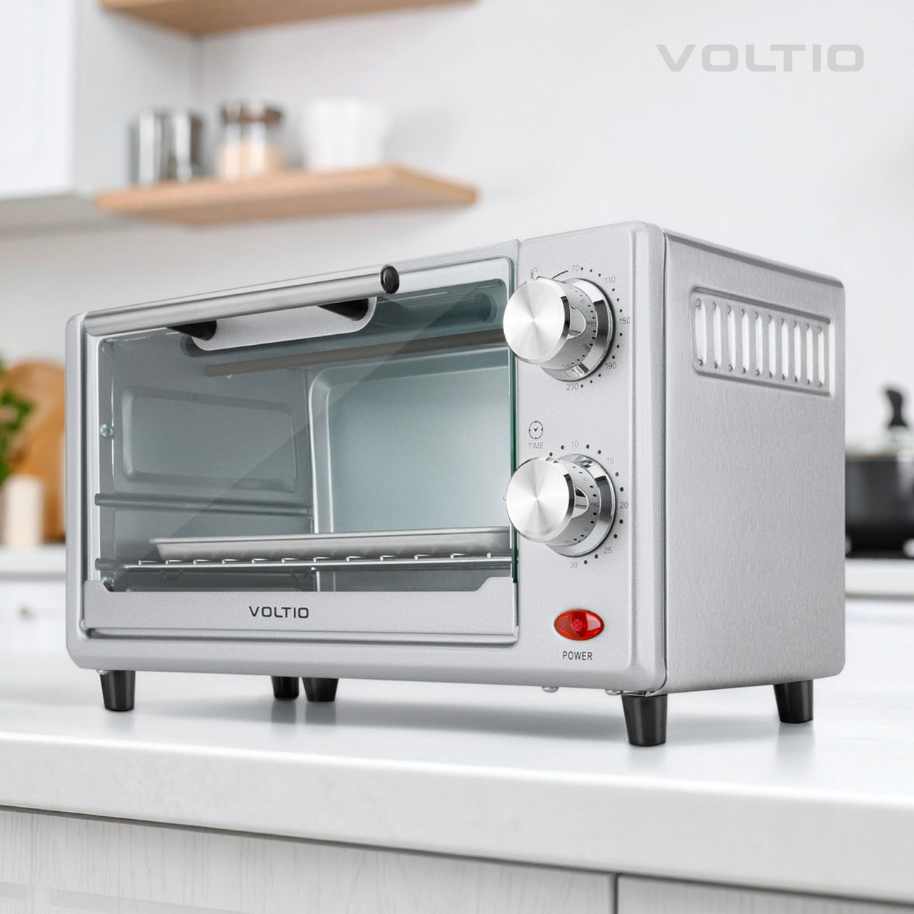 Horno Eléctrico Tostador 11 Lt De Mesa 700 W Acero Inox