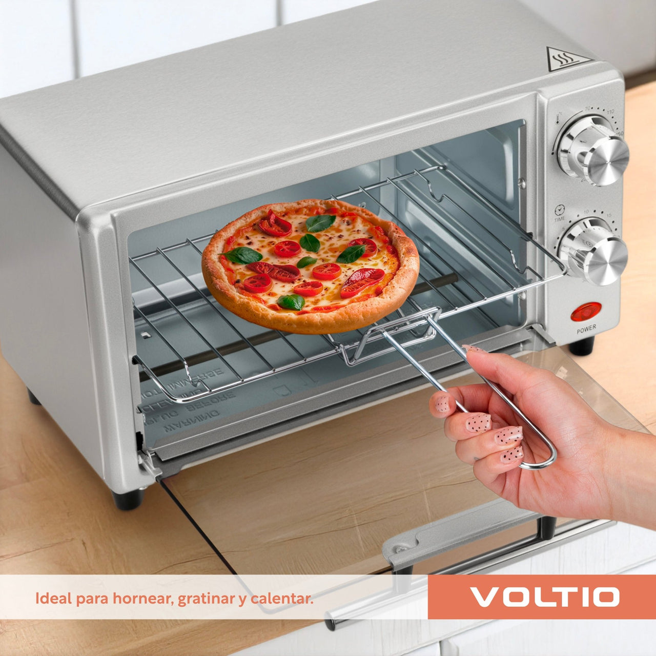 Horno Eléctrico Tostador 11 Lt De Mesa 700 W Acero Inox