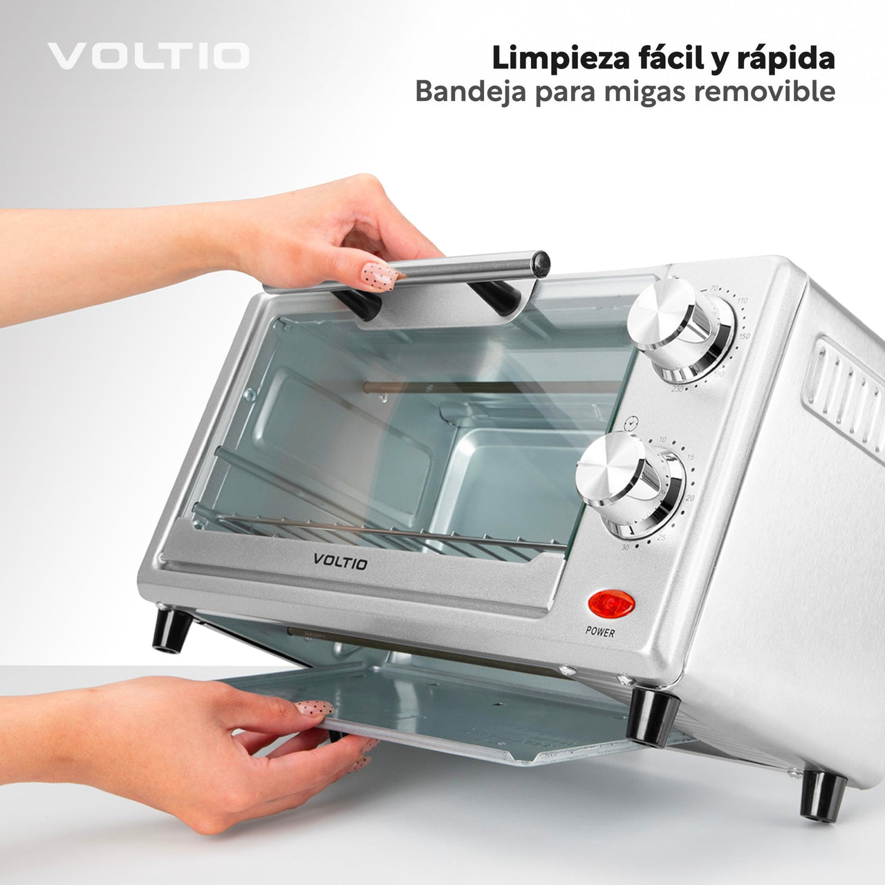 Horno Eléctrico Tostador 11 Lt De Mesa 700 W Acero Inox