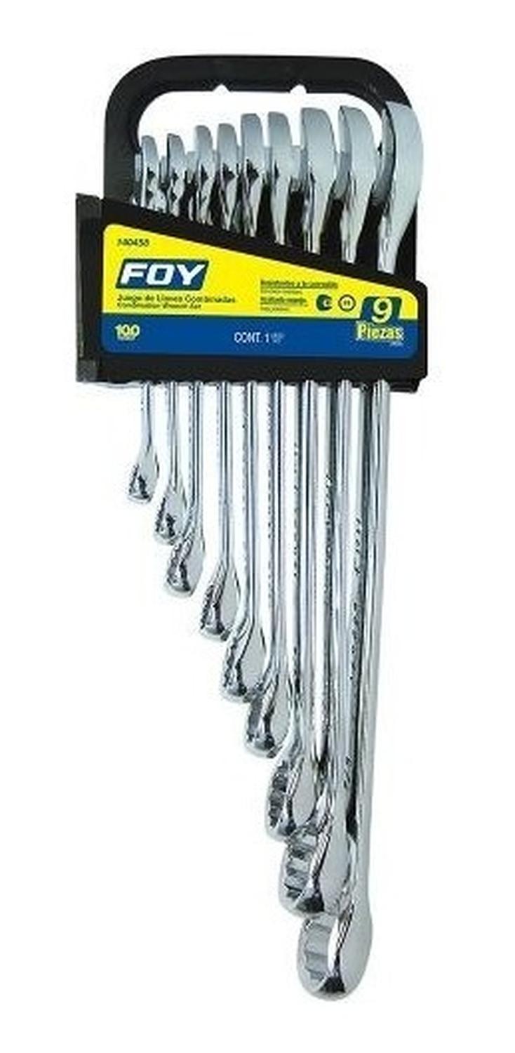 Jgo 9 Llaves Comb Pulido Espejo 12puntas Pulgadas 140458 Foy