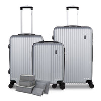Thumbnail for Juego 3 Maletas de Viaje Rígidas Ruedas 360 Bolsas de Viaje Candado TSA