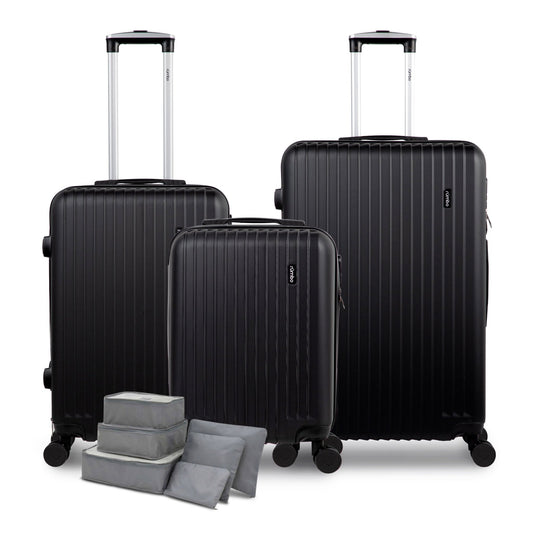 Juego 3 Maletas de Viaje Rígidas Ruedas 360 Bolsas de Viaje Candado TSARUM30