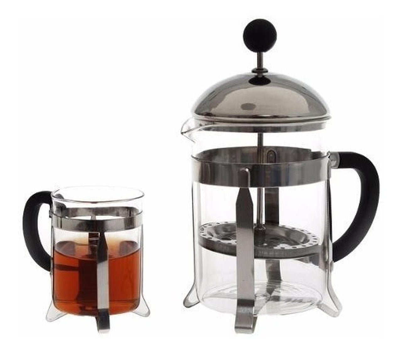 Juego Cafetera Presna Francesa 600ml 2 Tazas Cristal Namaro