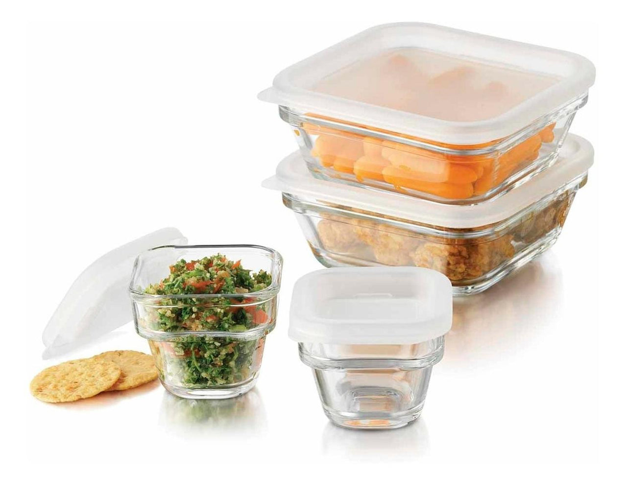 Juego Contenedores Toper Save N Store 8 Pzas Vidrio Libbey