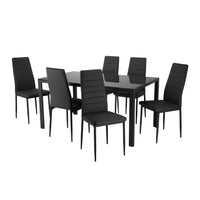 Thumbnail for Juego De Comedor 6 Sillas y Mesa De Vidrio Templado Moderno