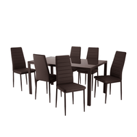 Thumbnail for Juego De Comedor 6 Sillas y Mesa De Vidrio Templado Moderno