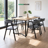 Thumbnail for Juego de Comedor 6 Sillas y Mesa Rectangular Madera Metal
