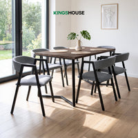 Thumbnail for Juego de Comedor 6 Sillas y Mesa Rectangular Madera Metal