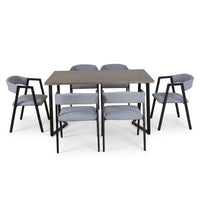 Thumbnail for Juego de Comedor 6 Sillas y Mesa Rectangular Madera Metal