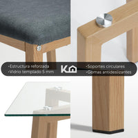 Thumbnail for Juego De Comedor Con 4 Sillas Tapizadas Estilo Compacto