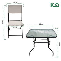 Thumbnail for Juego De Jardin 6 Piezas Sillas Exterior Mesa Con Sombrilla