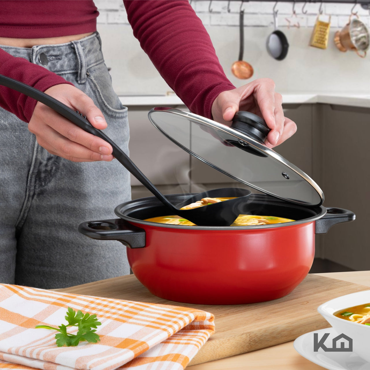 Juego de Ollas, Sartenes, Comal y Utensilios Cocina 16 Pzas