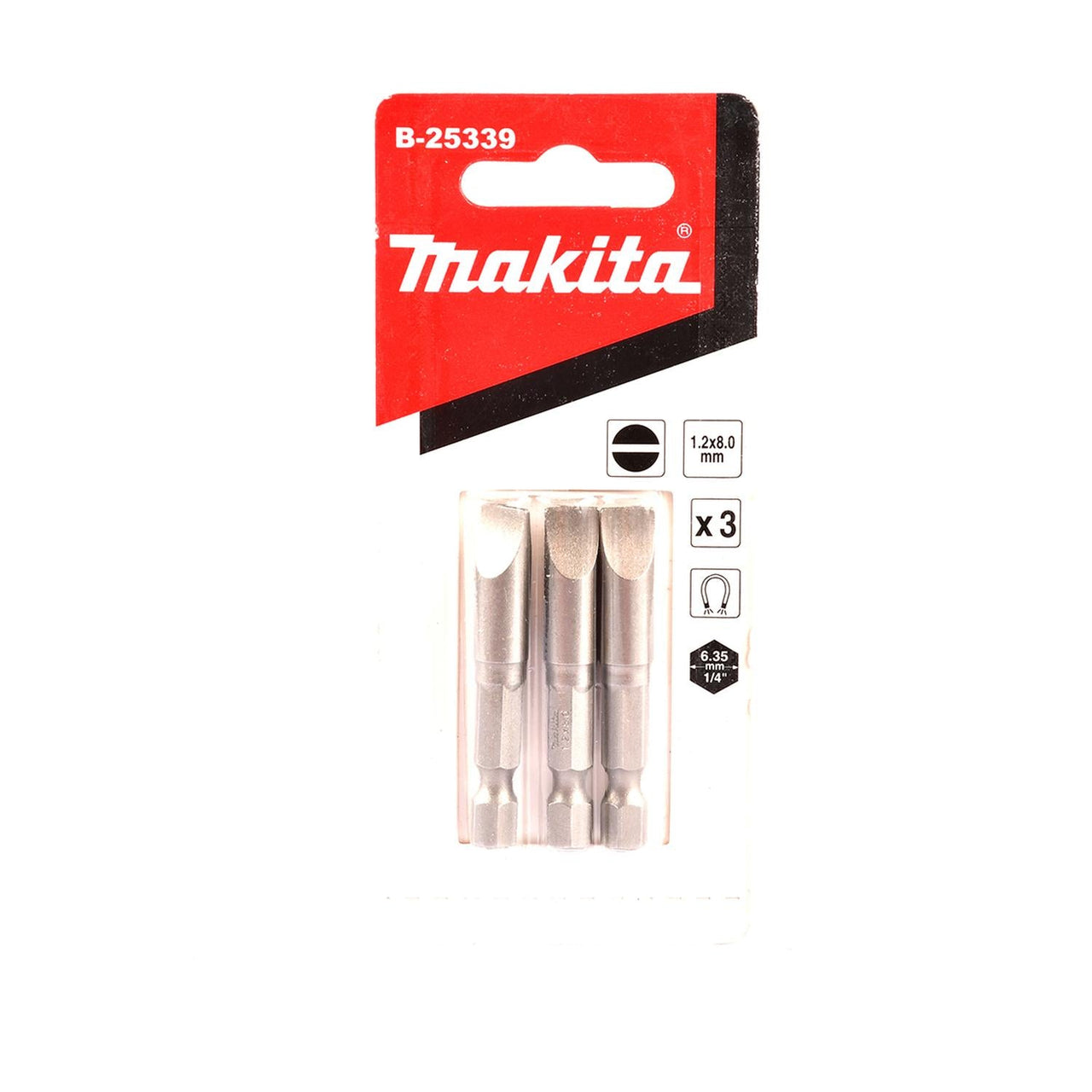 Juego De Puntas Planas Para Destornillador 2 In 3 Pzs Makita