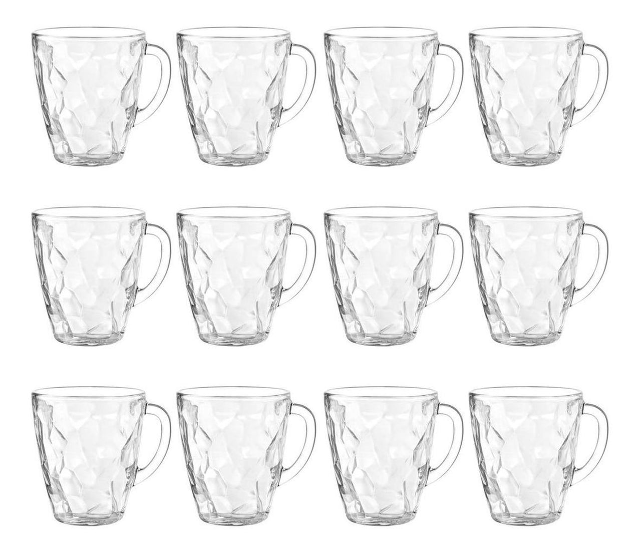 Juego Tazas Alaska 12 Pzs Vidrio Café Te Cocina Hogar Crisa