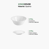 Thumbnail for Juego Vajilla de Opalina Moderna 25 Piezas 6 personas