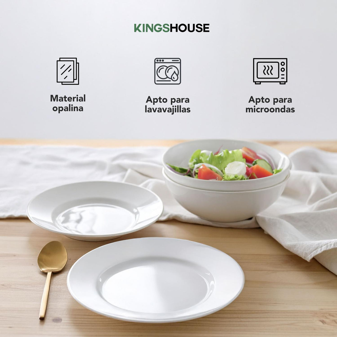 Juego Vajilla de Opalina Moderna 25 Piezas 6 personas