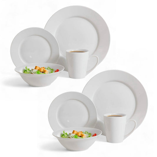 Juego Vajilla de Opalina Moderna 32 Piezas 8 personasOPAL16 - BLA - 2