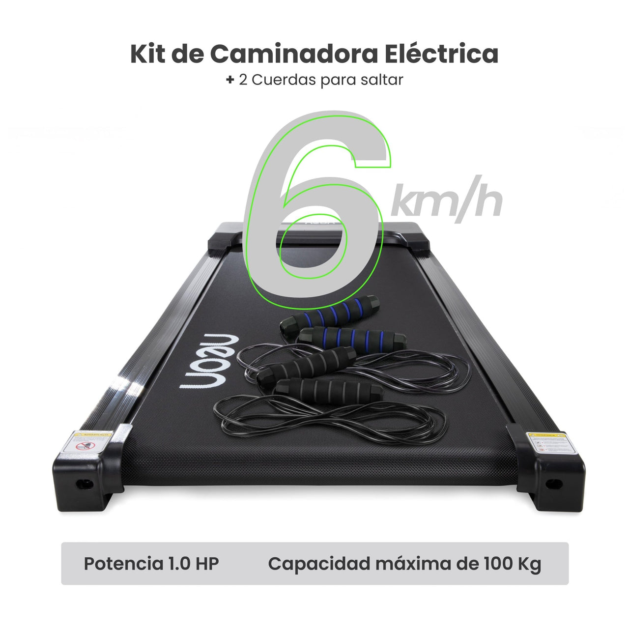 Kit de Caminadora Eléctrica + 2 Cuerdas Para Saltar 300 cm