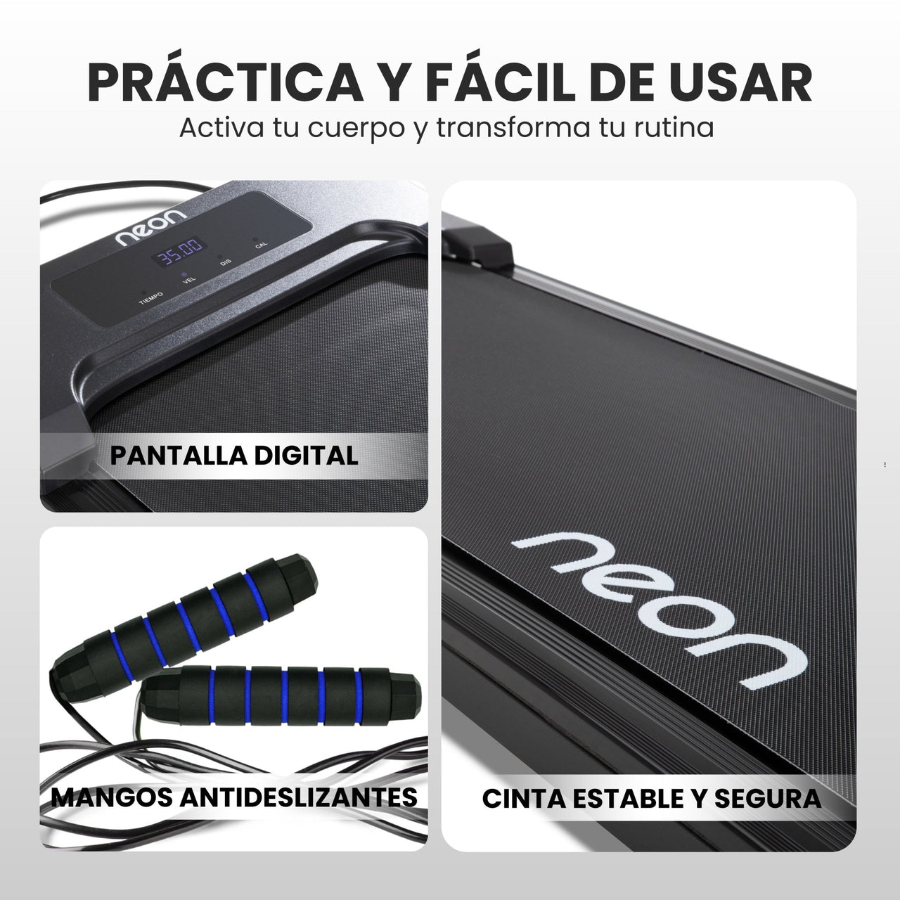 Kit de Caminadora Eléctrica + 2 Cuerdas Para Saltar 300 cm