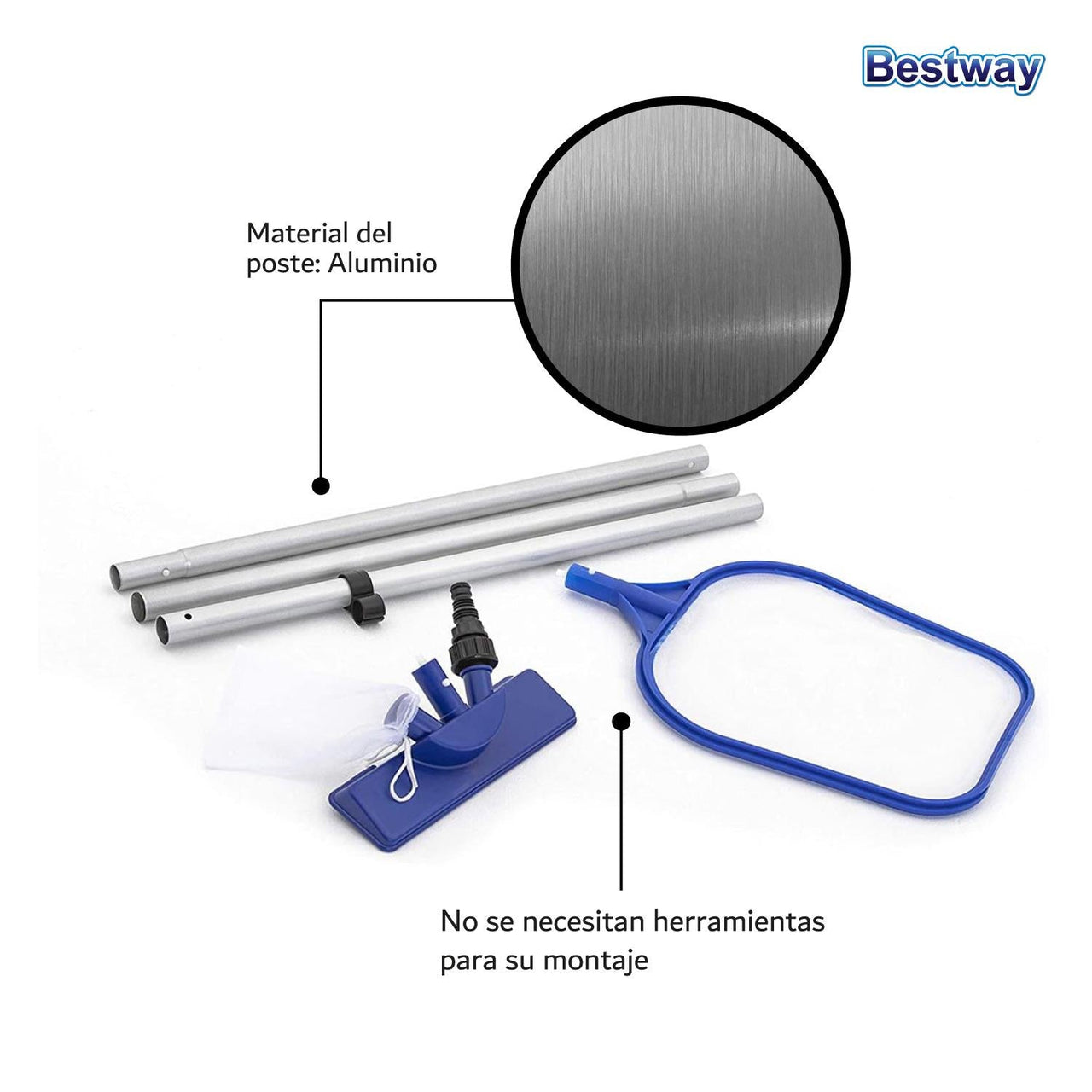 Kit de Liempieza de Albercas Limpiafondos 2.03 metros 58013 Bestway