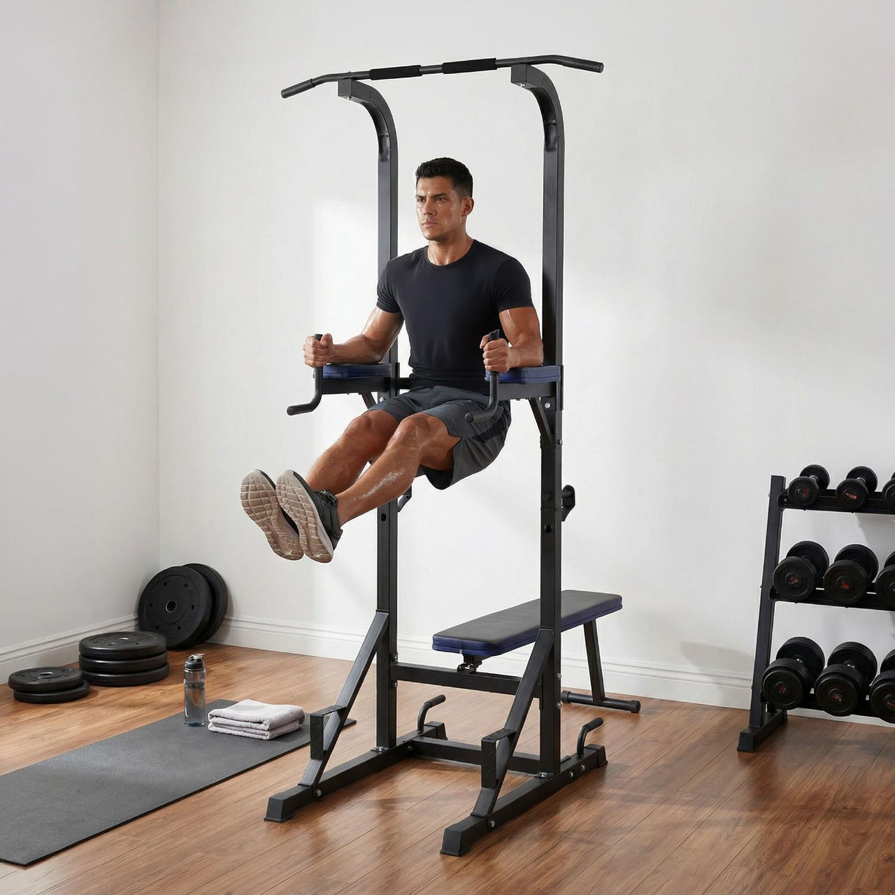 Kit Gym en Casa Torre de Musculación Pesas Crossfit Yoga