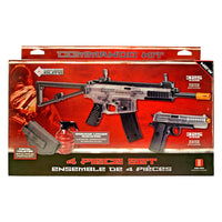 Thumbnail for Kit Rifle Aire Comprimido Pistola Airsoft Transparente Elite