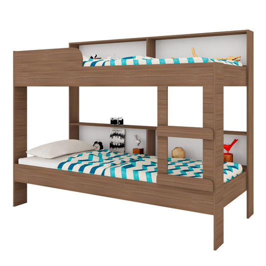 Litera Doble Individual Base Cama Con Estante KingsHouseBEDTW1 - MAD