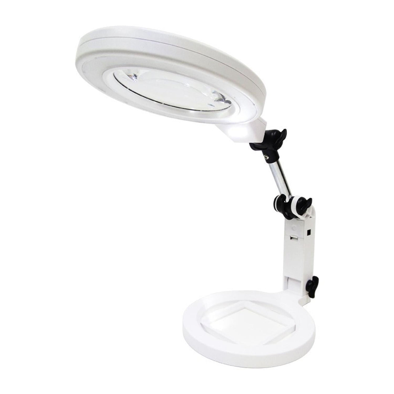Lupa Plegable Con Soporte 120 Mm 2x A 5x Con 3 Leds Obi